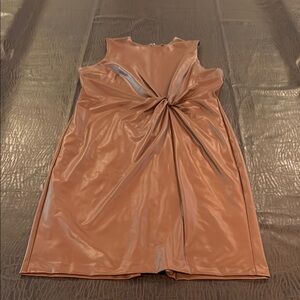 Elegant Brown Sleeveless Dress